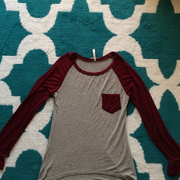 Maroon baseball tee