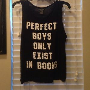 wet seal "perfect boys only exist in books" top