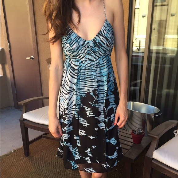 BCBG chiffon watercolor dress