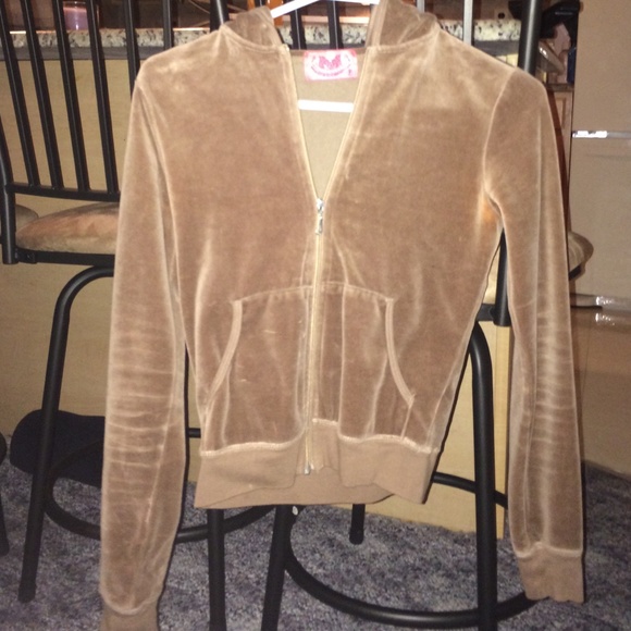 Light Brown Juicy Couture Zip-up Hoodie - Picture 1 of 1