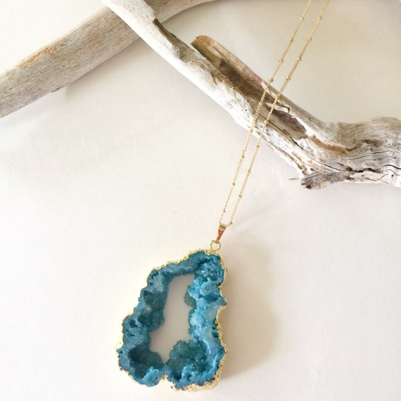 😍JUST IN😍 Druzy Sweater Chain necklace💕 - Picture 2 of 2