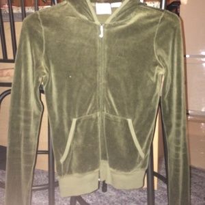 Juicy Couture Dark Green Zip-up Hoodie