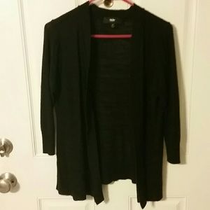 Black textured cardigan