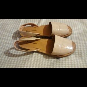 Today only price drop. Nude,Patent leather sandals