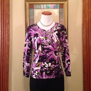 NWOT Style & Co purple gem cardigan