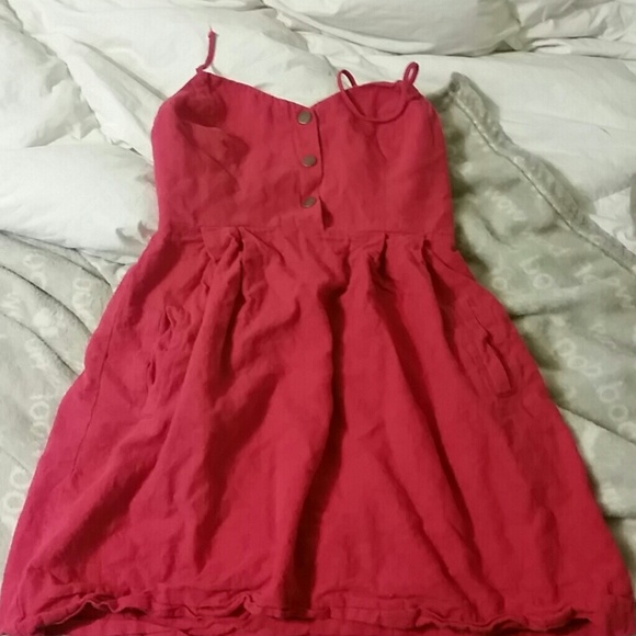 Red dress with pockets (one strap needs repair)