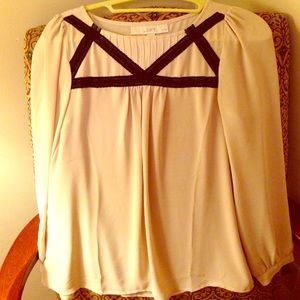 LOFT Business Casual Beige Blouse