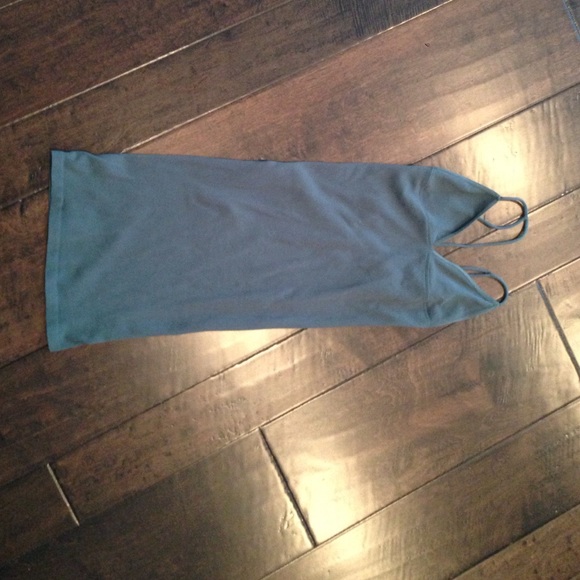 Free people turquoise body con cris CRoss dress