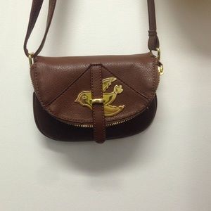 Brown leather cross body