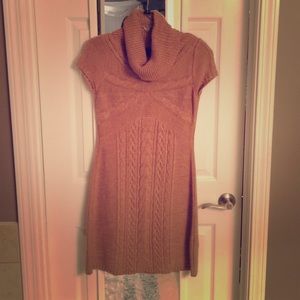 Tan sweater dress
