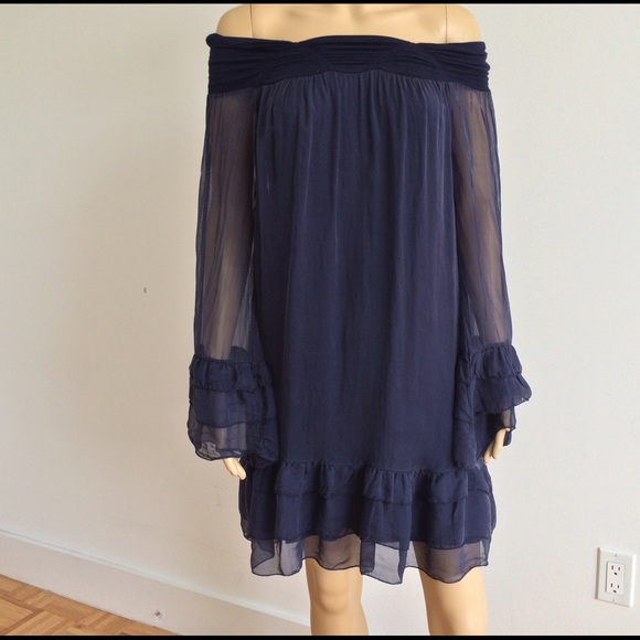 POLITA NAVY BLUE DRESS, WITH LINING, SIZE SMALL