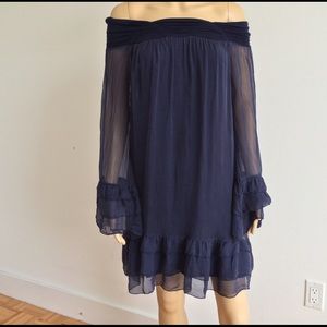 POLITA NAVY BLUE DRESS, WITH LINING, SIZE SMALL