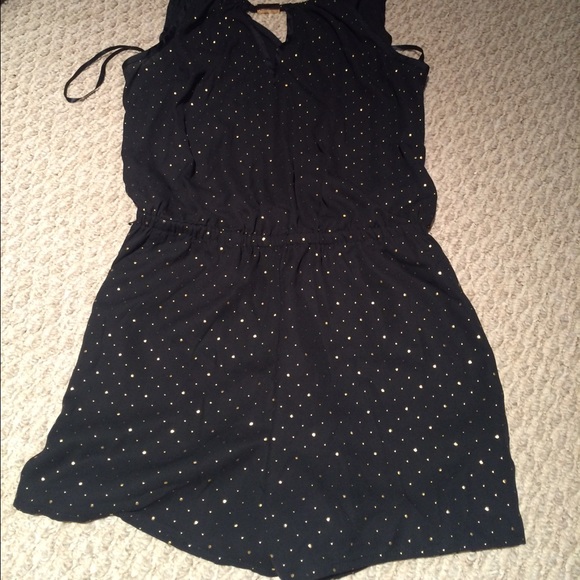 Bebe black and gold romper
