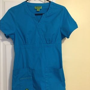 Turquoise scrub top