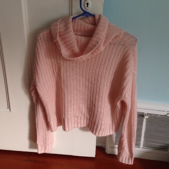Coral Turtleneck Sweater
