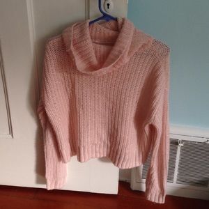 Coral Turtleneck Sweater
