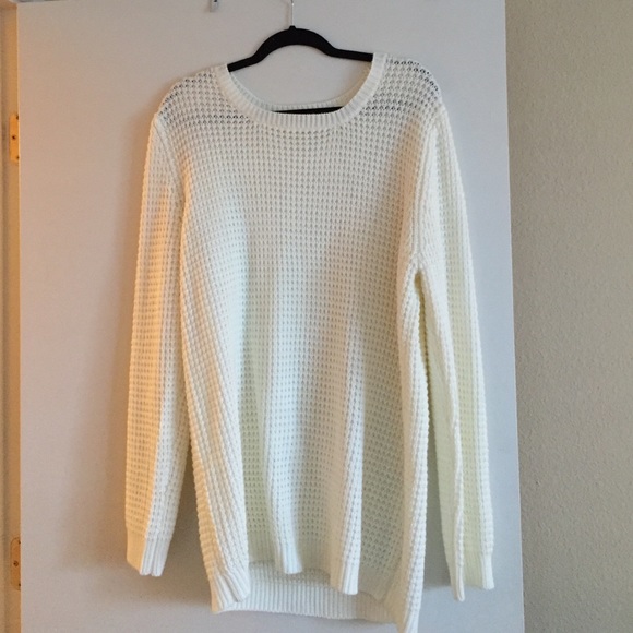 Oversized Cream Cable Knit Sweater