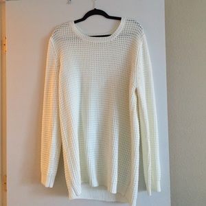 Oversized Cream Cable Knit Sweater