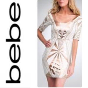 BeBe Odessa Foil Print Bodycon dress