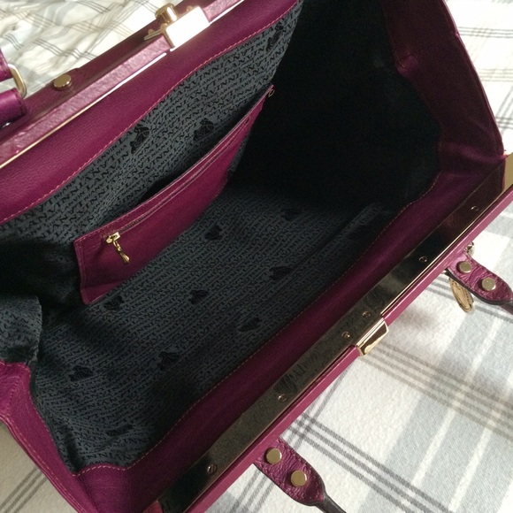 SOLD Lanvin Noanne Bag Tote Leather Purple - Picture 3 of 4