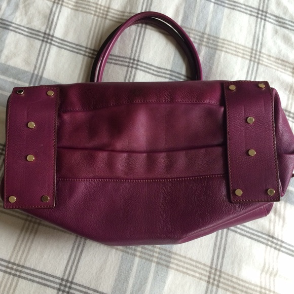 SOLD Lanvin Noanne Bag Tote Leather Purple - Picture 4 of 4