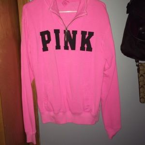 VS Pink and black super comfy sweater with collar