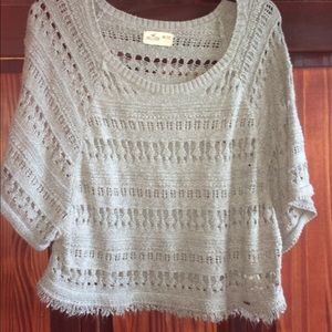 Light Grey Short Sleeve Sweater