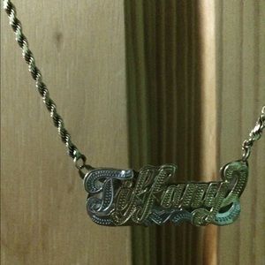 Name plate "Tiffany" 10 k carat gold