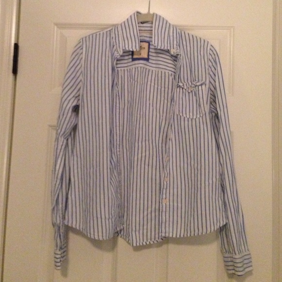 Long sleeve Blue/White Button-Down - Picture 1 of 3