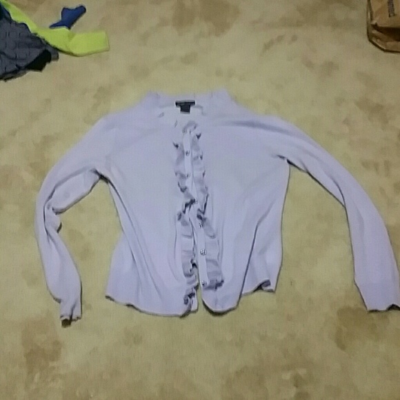 Purple new York and company long sleeve shirt