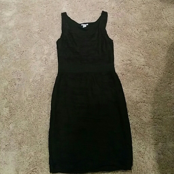 Professional ruched detailed black dress