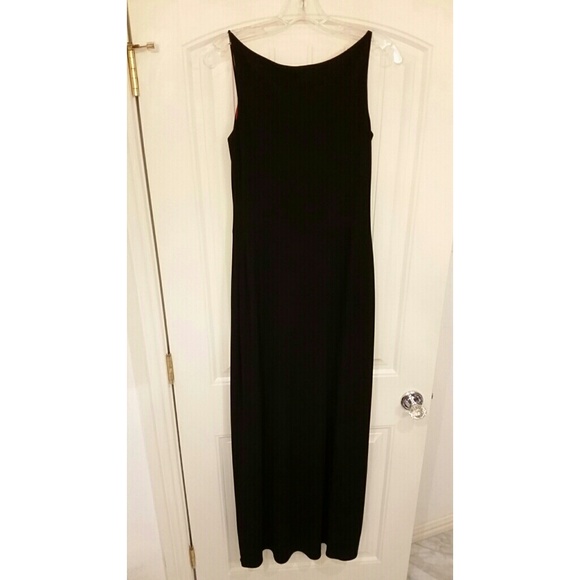 Laundry black with hot pink lining long dress