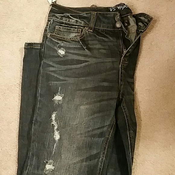Worn jeans