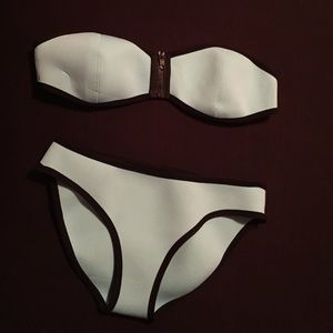 Mint blue neoprene bikini