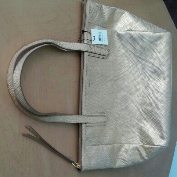 🌟🌸SOLD🌸🌟 NWT! FOSSIL GOLD LEATHER SYDNEY - Picture 4 of 4