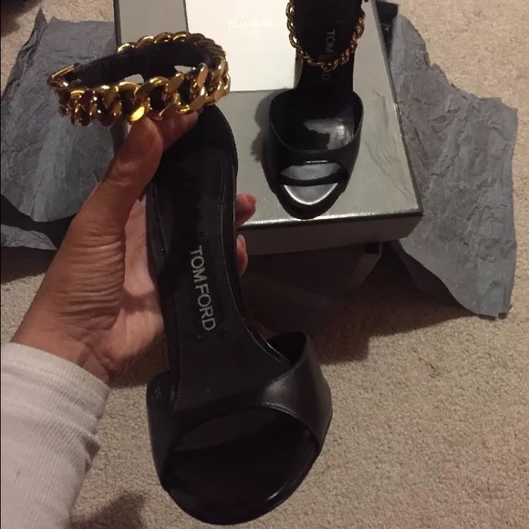 Tom Ford gold chain Wedges - Picture 4 of 4