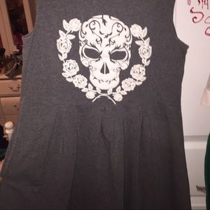 Skeleton grey skater dress