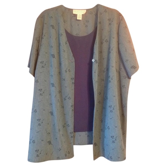 Green Floral Tunic 2X