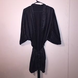 Black Satin Style Robe