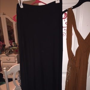 Black maxi skirt