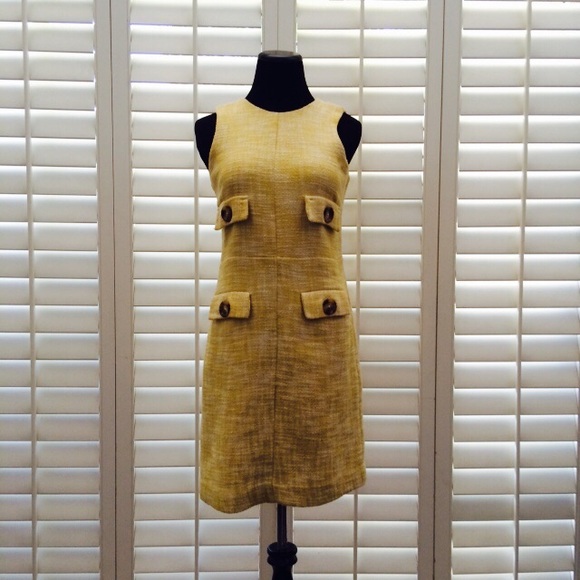 Michael Kors Yellow Tweed Dress
