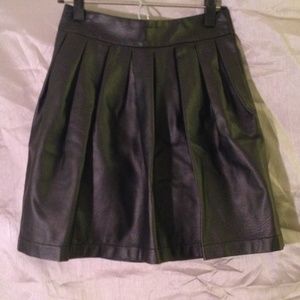 Black leather skirt