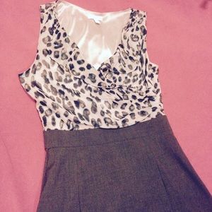 Gray and white party dress