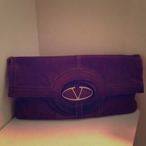 Valentino buffalo leather clutch bag