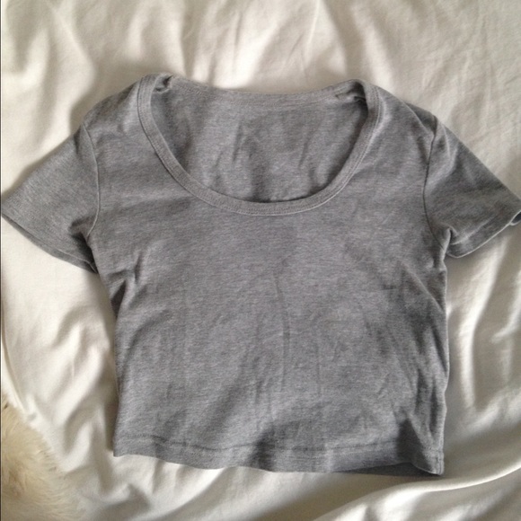 American Apparal grey crop top