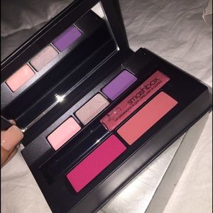 Smashbox mini eye shadow palette with lipgloss