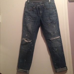 Ripped boyfriend jeans