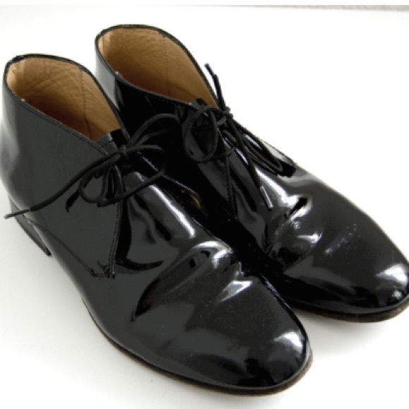Dieppa Restrepo Black Patent Lupe Ankle Boots