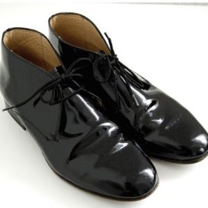 Dieppa Restrepo Black Patent Lupe Ankle Boots