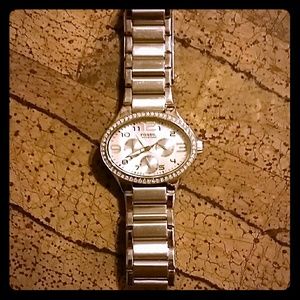 Fossil silver watch rare style